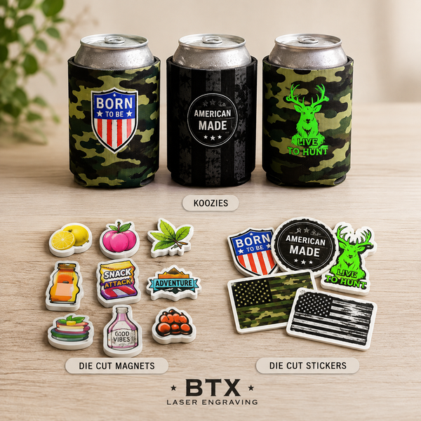 Custom Stickers & Koozies Etc.